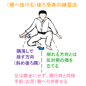 横へ抜ける後ろ受け身の指導方法 合気道ブログ 稽古日記